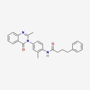molecular formula C26H25N3O2 B2916781 N-[2-methyl-4-(2-methyl-4-oxo-3,4-dihydroquinazolin-3-yl)phenyl]-4-phenylbutanamide CAS No. 903308-99-6