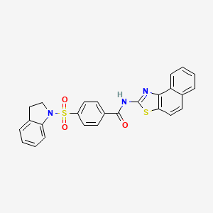 4-(indolin-1-ylsulfonyl)-N-(naphtho[1,2-d]thiazol-2-yl)benzamide