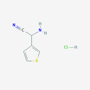2-Amino-2-(thiophen-3-yl)acetonitrile hydrochloride