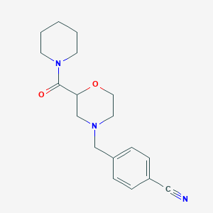 4-[[2-(Piperidine-1-carbonyl)morpholin-4-yl]methyl]benzonitrile