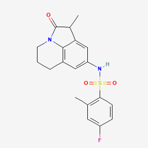 4-fluoro-2-methyl-N-(1-methyl-2-oxo-2,4,5,6-tetrahydro-1H-pyrrolo[3,2,1-ij]quinolin-8-yl)benzenesulfonamide
