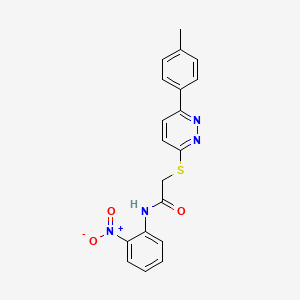 N-(2-nitrophenyl)-2-((6-(p-tolyl)pyridazin-3-yl)thio)acetamide