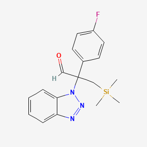 2-(Benzotriazol-1-yl)-2-(4-fluorophenyl)-3-trimethylsilylpropanal
