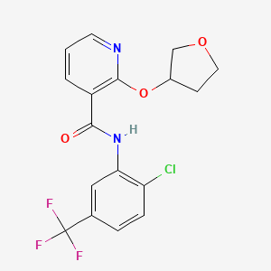 N-(2-chloro-5-(trifluoromethyl)phenyl)-2-((tetrahydrofuran-3-yl)oxy)nicotinamide
