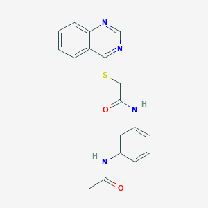 N-(3-acetamidophenyl)-2-quinazolin-4-ylsulfanylacetamide