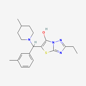 2-Ethyl-5-((4-methylpiperidin-1-yl)(m-tolyl)methyl)thiazolo[3,2-b][1,2,4]triazol-6-ol