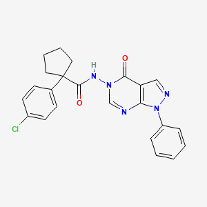 1-(4-chlorophenyl)-N-(4-oxo-1-phenyl-1H-pyrazolo[3,4-d]pyrimidin-5(4H)-yl)cyclopentanecarboxamide