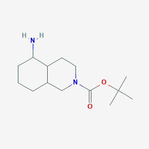 molecular formula C14H26N2O2 B2916899 Tert-butyl 5-amino-decahydroisoquinoline-2-carboxylate CAS No. 1246034-54-7