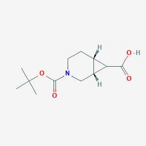 molecular formula C12H19NO4 B2916905 rac-(1R,6S)-3-[(tert-butoxy)carbonyl]-3-azabicyclo[4.1.0]heptane-7-carboxylic acid CAS No. 2307711-49-3