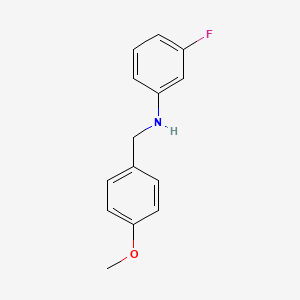 molecular formula C14H14FNO B2916923 (3-Fluorophenyl)(4-methoxybenzyl)amine CAS No. 416866-61-0
