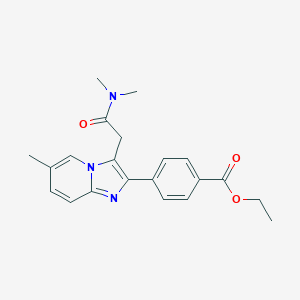 molecular formula C21H23N3O3 B029170 Zolpidem Phenyl-4-carboxylic Acid Ethyl Ester CAS No. 1026465-13-3