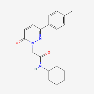 molecular formula C19H23N3O2 B2917018 N-cyclohexyl-2-[3-(4-methylphenyl)-6-oxo-1,6-dihydropyridazin-1-yl]acetamide CAS No. 898221-04-0