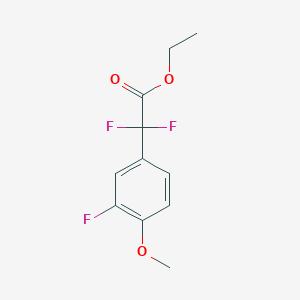 molecular formula C11H11F3O3 B2917042 Ethyl 2,2-difluoro-2-(3-fluoro-4-methoxyphenyl)acetate CAS No. 1027513-96-7
