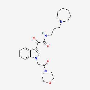 N-(3-(azepan-1-yl)propyl)-2-(1-(2-morpholino-2-oxoethyl)-1H-indol-3-yl)-2-oxoacetamide