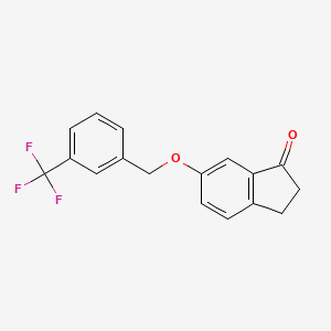 6-((3-(trifluoromethyl)benzyl)oxy)-2,3-dihydro-1H-inden-1-one