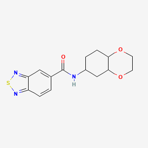 molecular formula C15H17N3O3S B2917294 N-(octahydro-1,4-benzodioxin-6-yl)-2,1,3-benzothiadiazole-5-carboxamide CAS No. 1902937-44-3