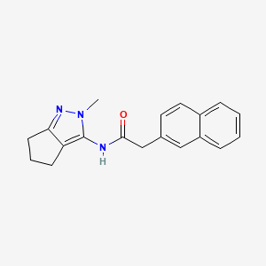 molecular formula C19H19N3O B2917309 N-{2-methyl-2H,4H,5H,6H-cyclopenta[c]pyrazol-3-yl}-2-(naphthalen-2-yl)acetamide CAS No. 1208552-34-4