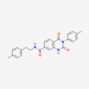 molecular formula C25H23N3O3 B2917326 N-(4-methylphenethyl)-2,4-dioxo-3-(p-tolyl)-1,2,3,4-tetrahydroquinazoline-7-carboxamide CAS No. 892279-47-9