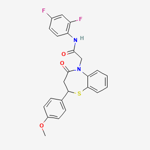 N-(2,4-difluorophenyl)-2-(2-(4-methoxyphenyl)-4-oxo-3,4-dihydrobenzo[b][1,4]thiazepin-5(2H)-yl)acetamide