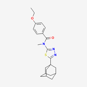 molecular formula C22H27N3O2S B2917365 N-[5-(adamantan-1-yl)-1,3,4-thiadiazol-2-yl]-4-ethoxy-N-methylbenzamide CAS No. 361166-15-6