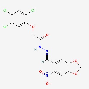 N'-[(E)-(6-nitro-1,3-benzodioxol-5-yl)methylidene]-2-(2,4,5-trichlorophenoxy)acetohydrazide