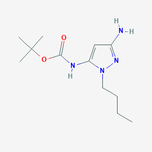 molecular formula C12H22N4O2 B2917369 tert-butyl N-(3-amino-1-butyl-1H-pyrazol-5-yl)carbamate CAS No. 2226182-56-3