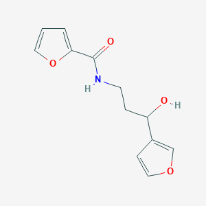 molecular formula C12H13NO4 B2917370 N-[3-(Furan-3-YL)-3-hydroxypropyl]furan-2-carboxamide CAS No. 1428359-36-7