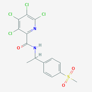 3,4,5,6-tetrachloro-N-[1-(4-methanesulfonylphenyl)ethyl]pyridine-2-carboxamide