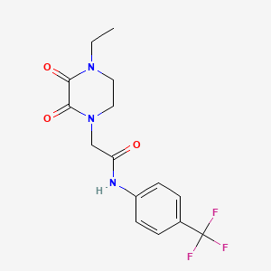 2-(4-ethyl-2,3-dioxopiperazin-1-yl)-N-(4-(trifluoromethyl)phenyl)acetamide