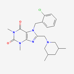 7-(2-chlorobenzyl)-8-((3,5-dimethylpiperidin-1-yl)methyl)-1,3-dimethyl-1H-purine-2,6(3H,7H)-dione