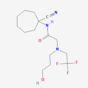 N-(1-cyanocycloheptyl)-2-[(3-hydroxypropyl)(2,2,2-trifluoroethyl)amino]acetamide