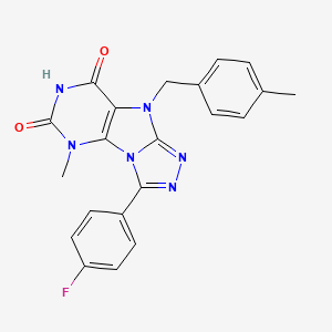 3-(4-fluorophenyl)-5-methyl-9-(4-methylbenzyl)-5H-[1,2,4]triazolo[4,3-e]purine-6,8(7H,9H)-dione