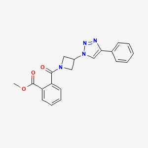 methyl 2-(3-(4-phenyl-1H-1,2,3-triazol-1-yl)azetidine-1-carbonyl)benzoate