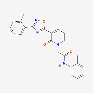 molecular formula C23H20N4O3 B2917424 N-(2-methylphenyl)-2-{3-[3-(2-methylphenyl)-1,2,4-oxadiazol-5-yl]-2-oxo-1,2-dihydropyridin-1-yl}acetamide CAS No. 1251545-20-6