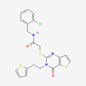 N-(2-chlorobenzyl)-2-({4-oxo-3-[2-(thiophen-2-yl)ethyl]-3,4-dihydrothieno[3,2-d]pyrimidin-2-yl}sulfanyl)acetamide