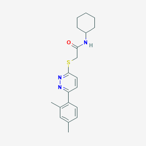 N-cyclohexyl-2-((6-(2,4-dimethylphenyl)pyridazin-3-yl)thio)acetamide