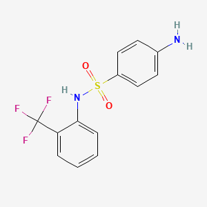 molecular formula C13H11F3N2O2S B2917453 4-amino-N-[2-(trifluoromethyl)phenyl]benzenesulfonamide CAS No. 860787-30-0
