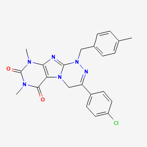 3-(4-chlorophenyl)-7,9-dimethyl-1-(4-methylbenzyl)-7,9-dihydro-[1,2,4]triazino[3,4-f]purine-6,8(1H,4H)-dione