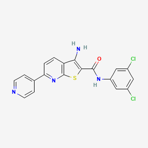 B2917469 3-amino-N-(3,5-dichlorophenyl)-6-(pyridin-4-yl)thieno[2,3-b]pyridine-2-carboxamide CAS No. 445267-47-0