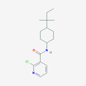 molecular formula C17H25ClN2O B2917498 2-chloro-N-[4-(2-methylbutan-2-yl)cyclohexyl]pyridine-3-carboxamide CAS No. 1183045-33-1
