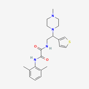 molecular formula C21H28N4O2S B2917561 N'-(2,6-dimethylphenyl)-N-[2-(4-methylpiperazin-1-yl)-2-(thiophen-3-yl)ethyl]ethanediamide CAS No. 946302-92-7