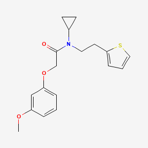 molecular formula C18H21NO3S B2917566 N-cyclopropyl-2-(3-methoxyphenoxy)-N-(2-(thiophen-2-yl)ethyl)acetamide CAS No. 1396793-52-4