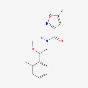 molecular formula C15H18N2O3 B2917586 N-[2-METHOXY-2-(2-METHYLPHENYL)ETHYL]-5-METHYL-1,2-OXAZOLE-3-CARBOXAMIDE CAS No. 1797027-53-2