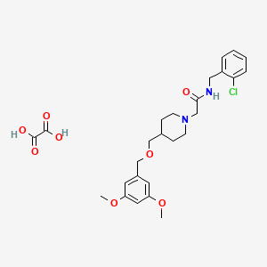 N-(2-chlorobenzyl)-2-(4-(((3,5-dimethoxybenzyl)oxy)methyl)piperidin-1-yl)acetamide oxalate