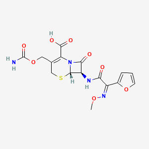 molecular formula C16H16N4O8S B2917617 Cefuroxime EP Impurity G CAS No. 446255-30-7; 55268-75-2