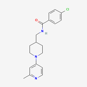 4-chloro-N-((1-(2-methylpyridin-4-yl)piperidin-4-yl)methyl)benzamide