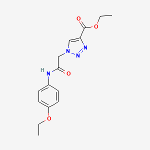molecular formula C15H18N4O4 B2917620 ethyl 1-{[(4-ethoxyphenyl)carbamoyl]methyl}-1H-1,2,3-triazole-4-carboxylate CAS No. 901885-08-3