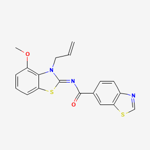 (Z)-N-(3-allyl-4-methoxybenzo[d]thiazol-2(3H)-ylidene)benzo[d]thiazole-6-carboxamide