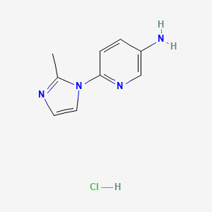molecular formula C9H11ClN4 B2917626 6-(2-methyl-1H-imidazol-1-yl)pyridin-3-amine hydrochloride CAS No. 1197230-79-7