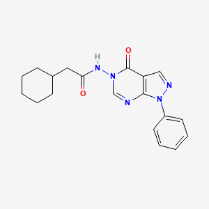 2-cyclohexyl-N-(4-oxo-1-phenyl-1H-pyrazolo[3,4-d]pyrimidin-5(4H)-yl)acetamide